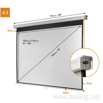 Matte white fabric ceiling hanging projection screen